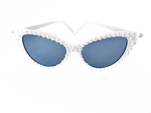 Pearl White Cat Eye Sunglasses
