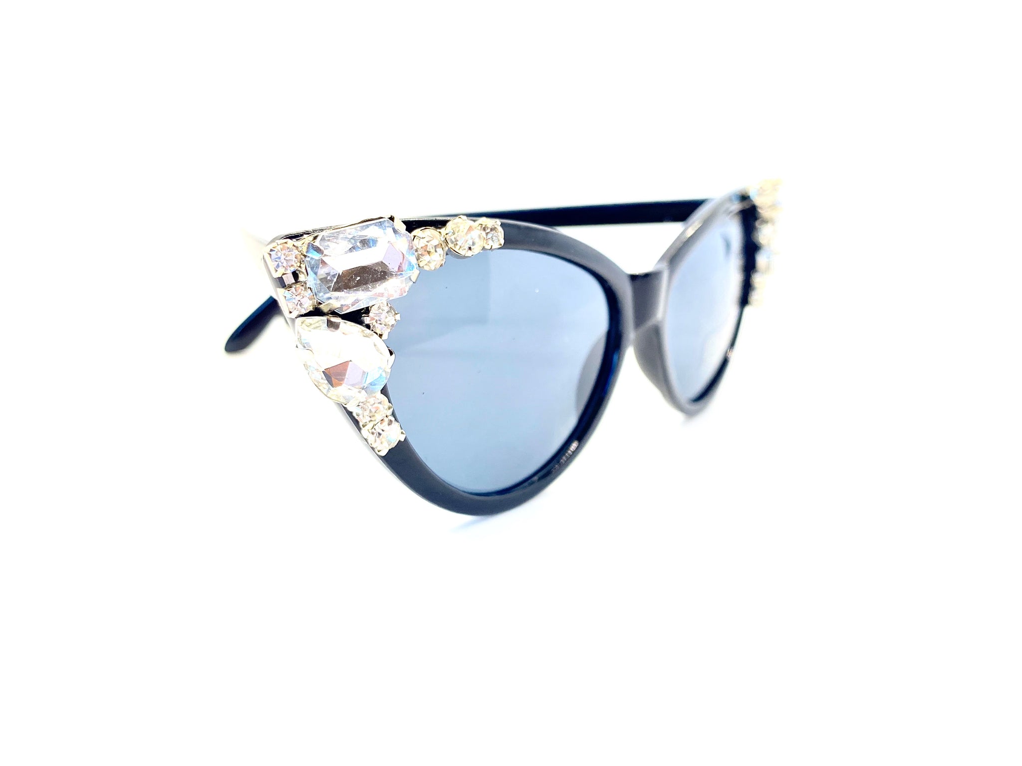 Luxe Rhinestone Cat Eye Sunglasses