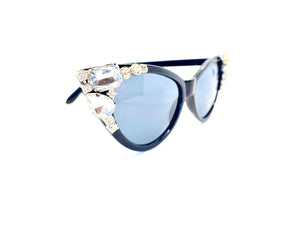 Luxe Rhinestone Cat Eye Sunglasses