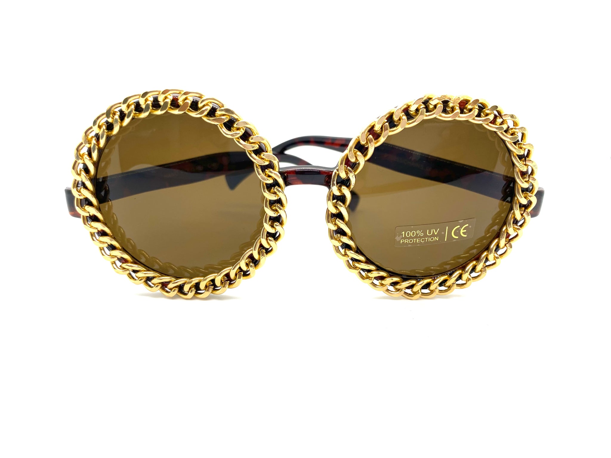 Chained Round Sunglasses