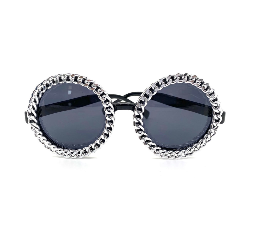 Chained Round Sunglasses